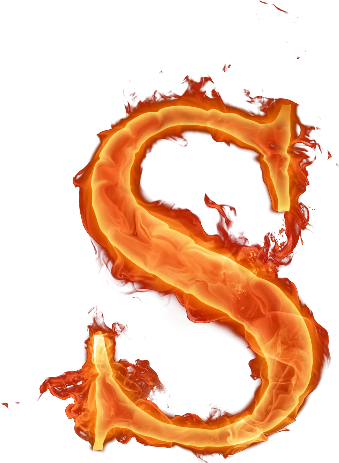 Fiery Letter S
