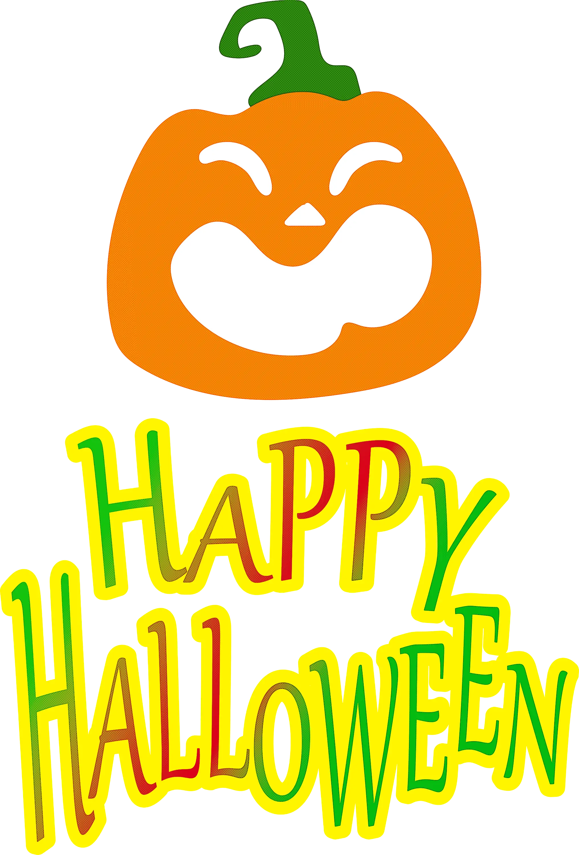 Halloween Pumpkin Greeting Illustration