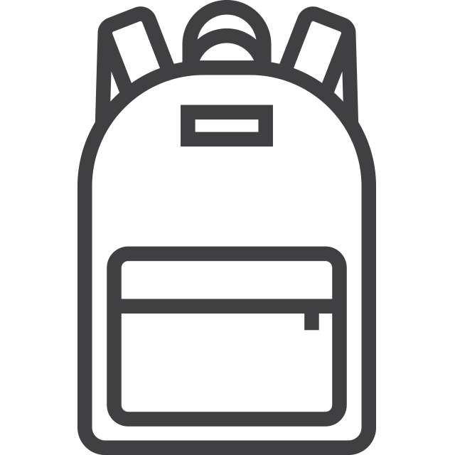Black Backpack Silhouette Icon