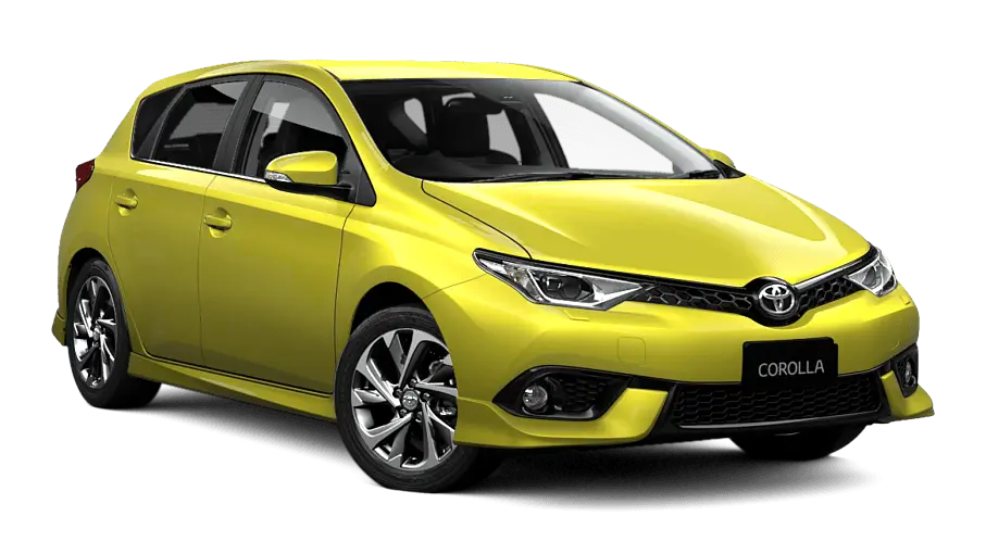Yellow Toyota Corolla Compact Car