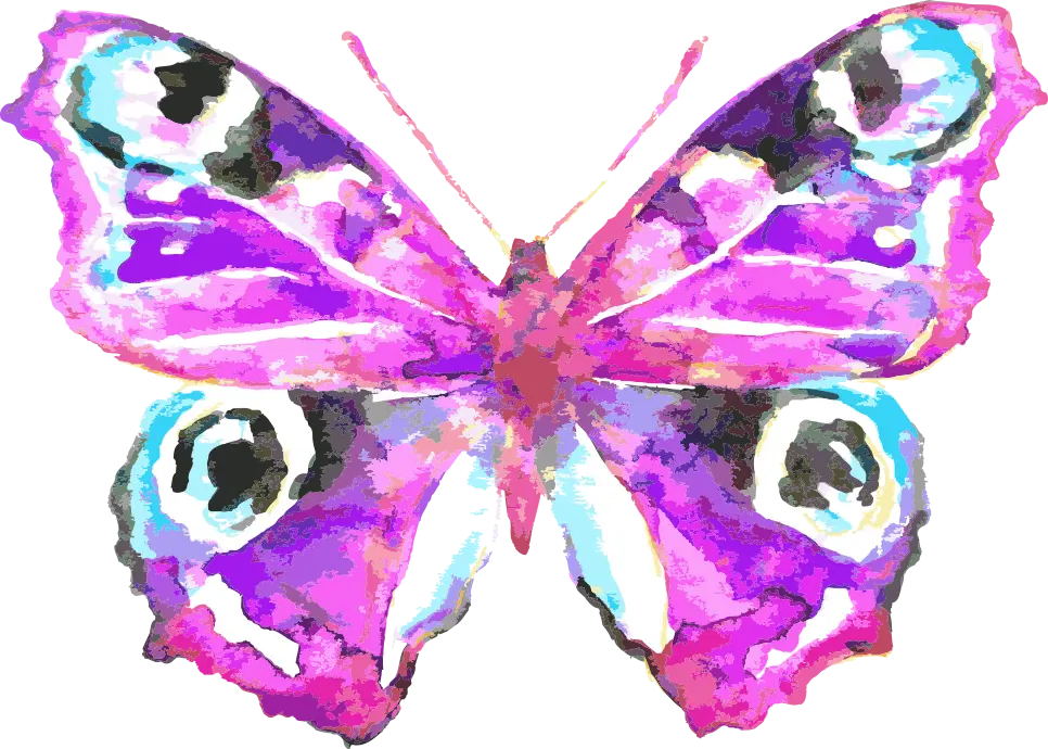 Purple Butterfly in Watercolor Design