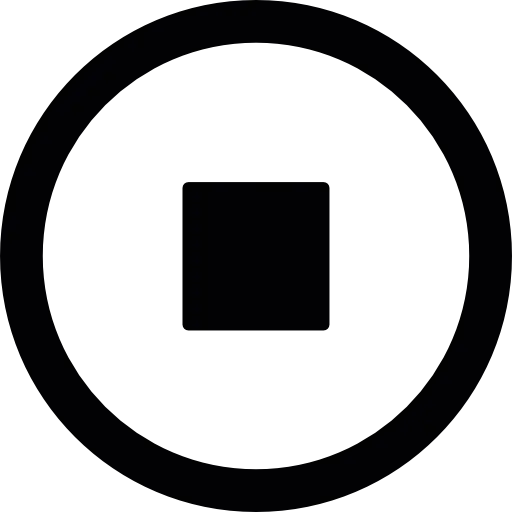 Minimalist Stop Button Icon Design