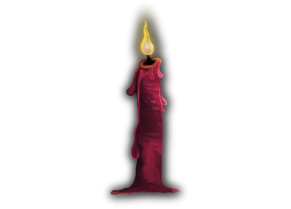 Red Candle with Flame