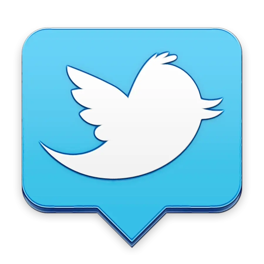 Twitter Logo Bird Symbol on Blue Background