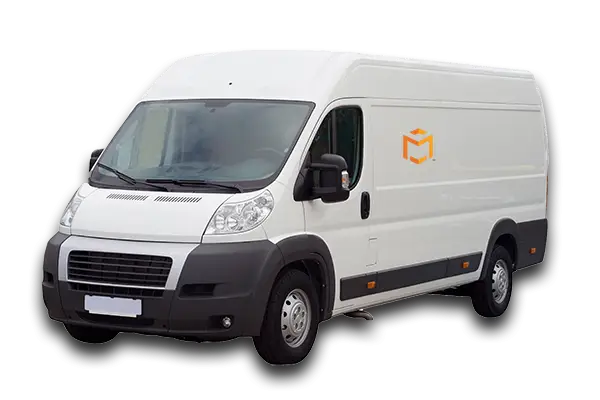 White Delivery Van for Transport and Logistics