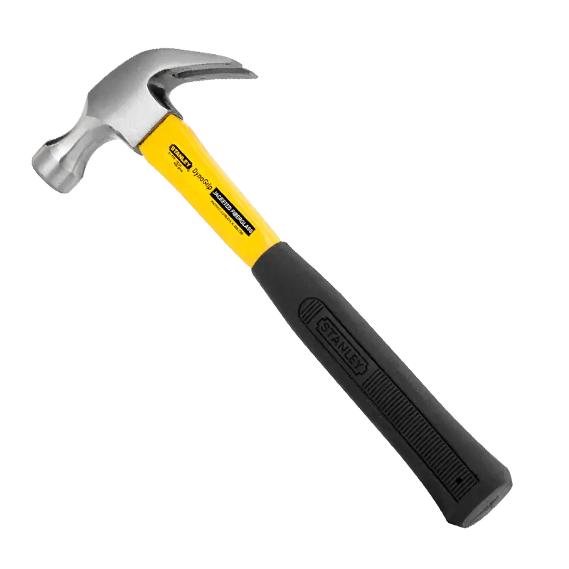 Yellow and Black Claw Hammer for Construction