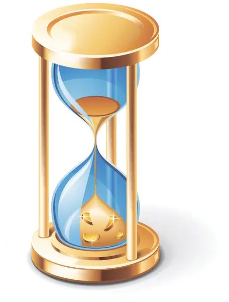 Golden Hourglass Sand Timer Icon