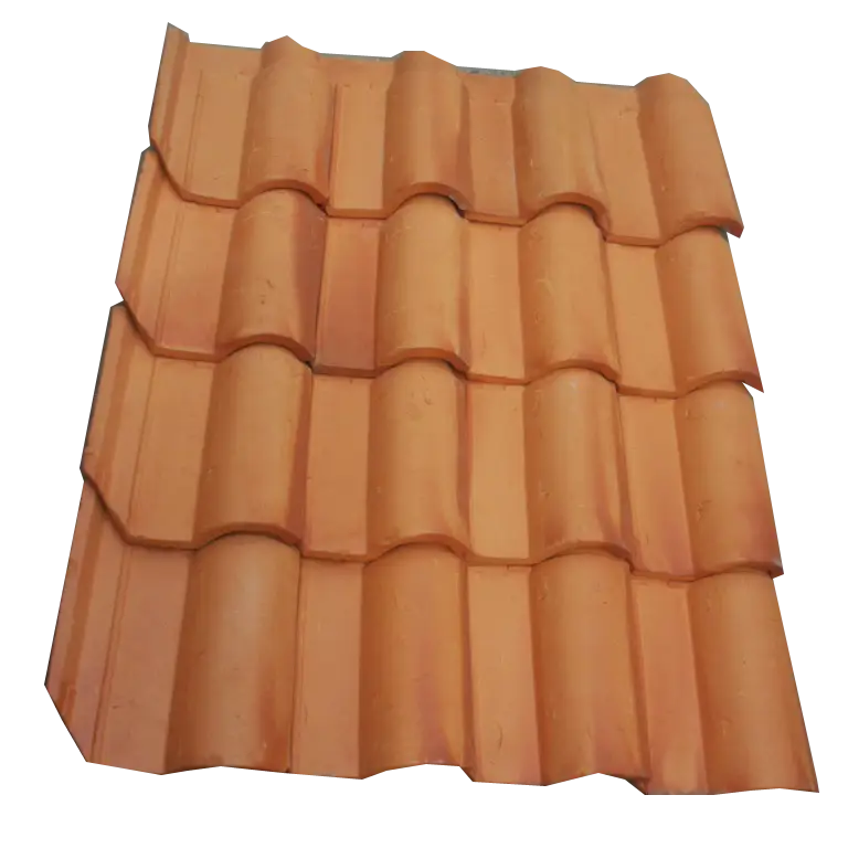 Orange Wavy Roof Tiles