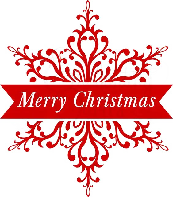 Merry Christmas Greeting with Snowflake
