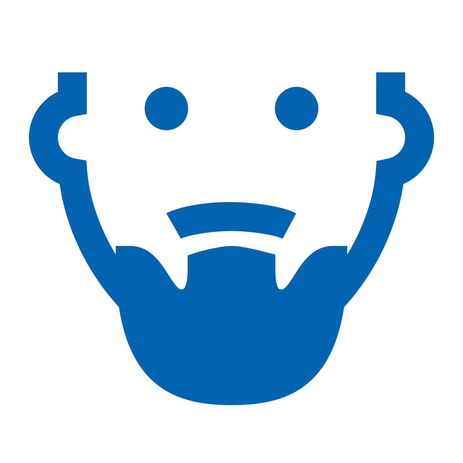 Blue Face Mask Icon