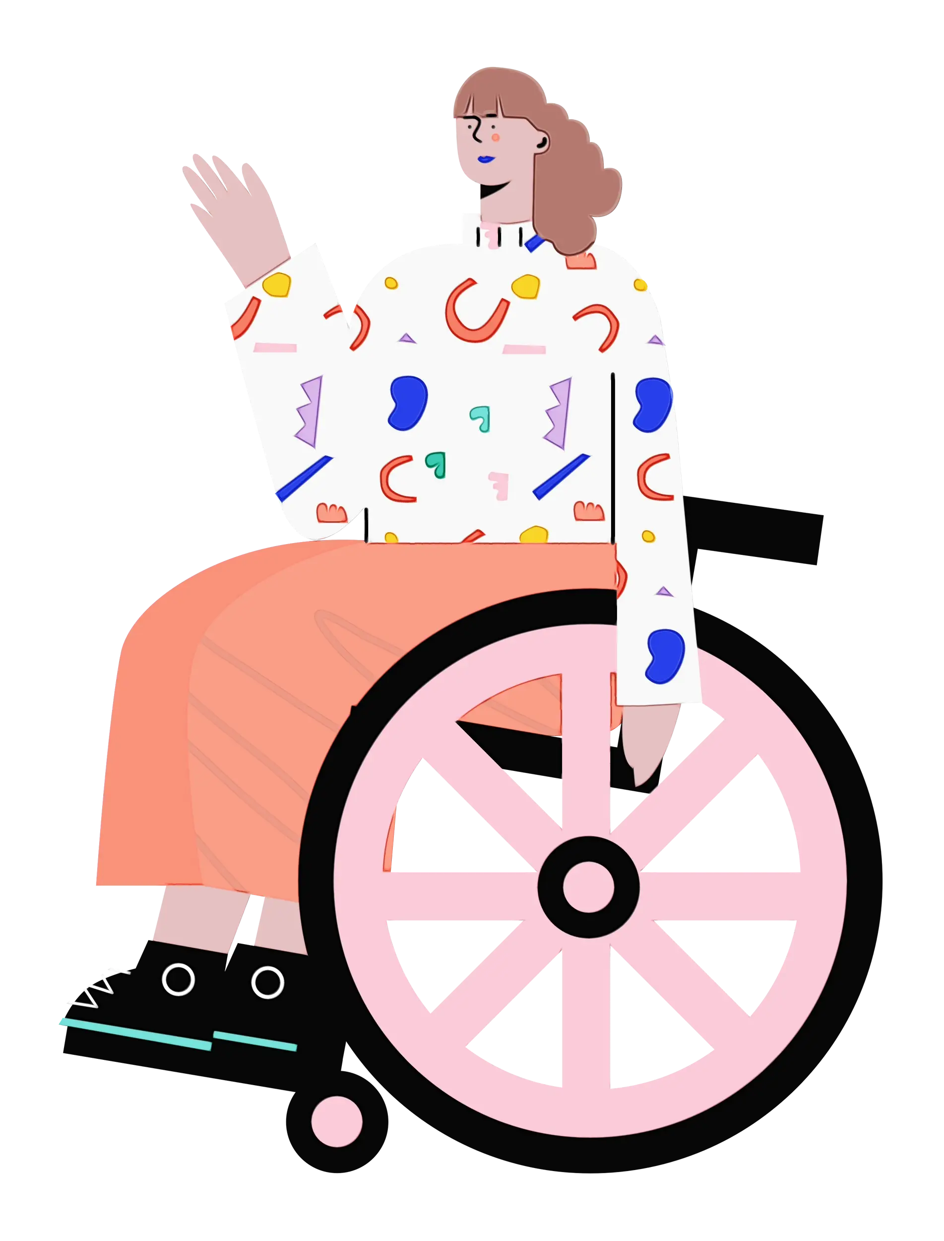 Illustration of Person in Wheelchair