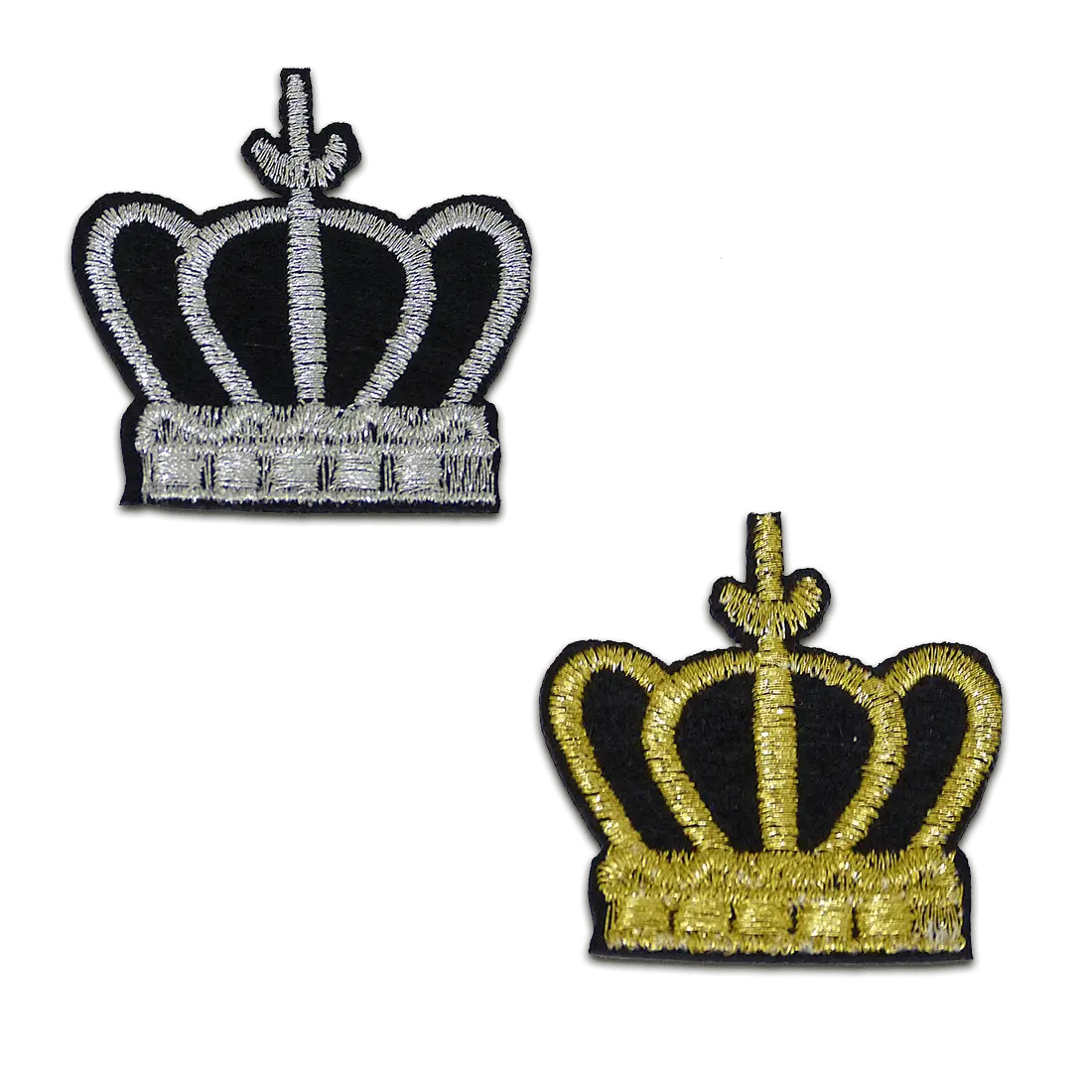 Embroidered Crown Patches