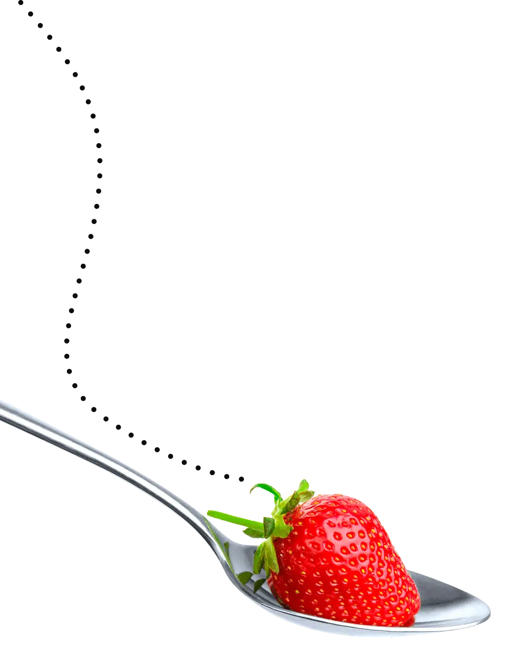 Fresh Strawberry on Spoon