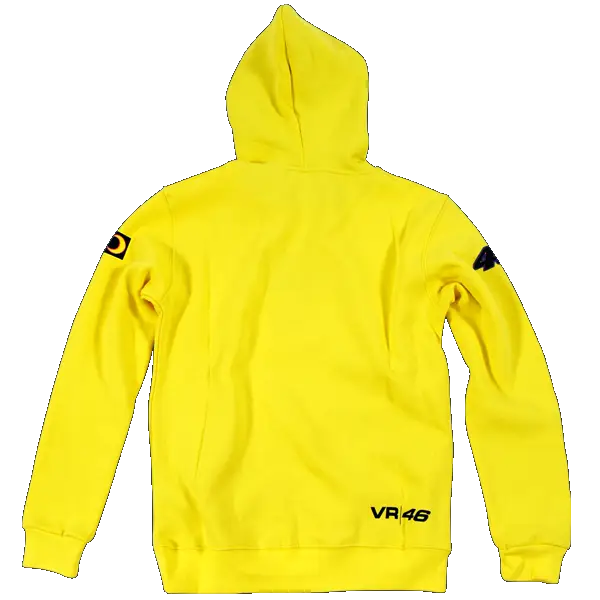 Bright Yellow Hoodie Back View