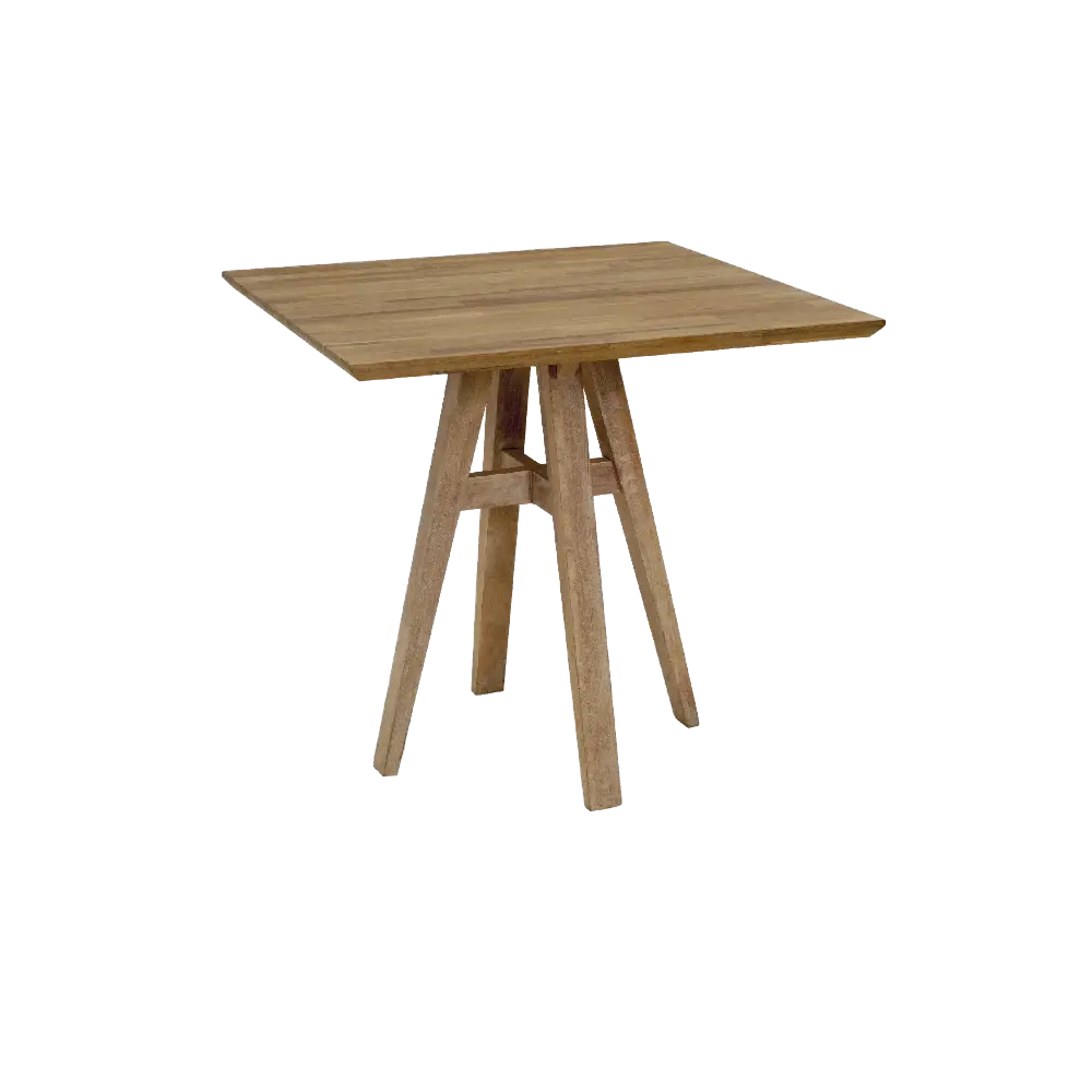 Wooden Square Table with Minimalist Design