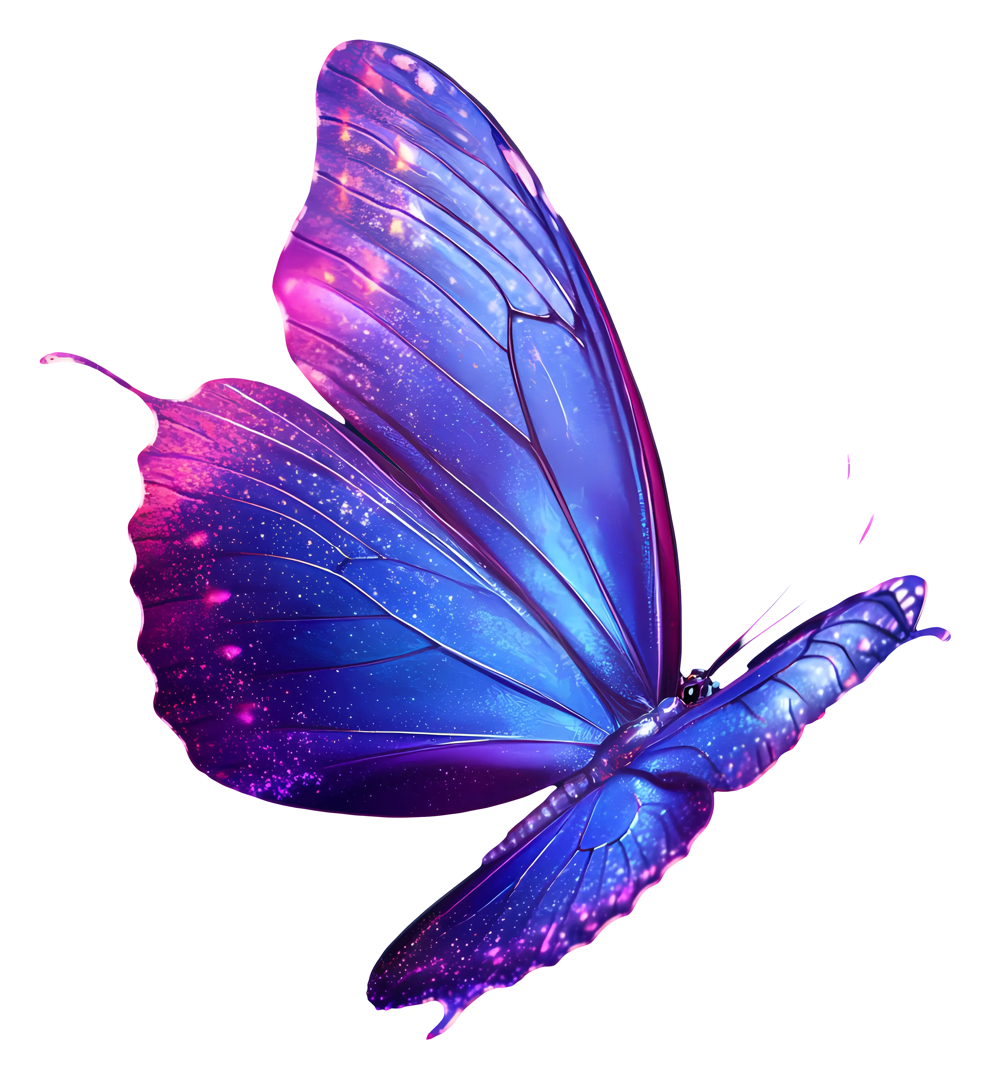 Purple Glitter Butterfly