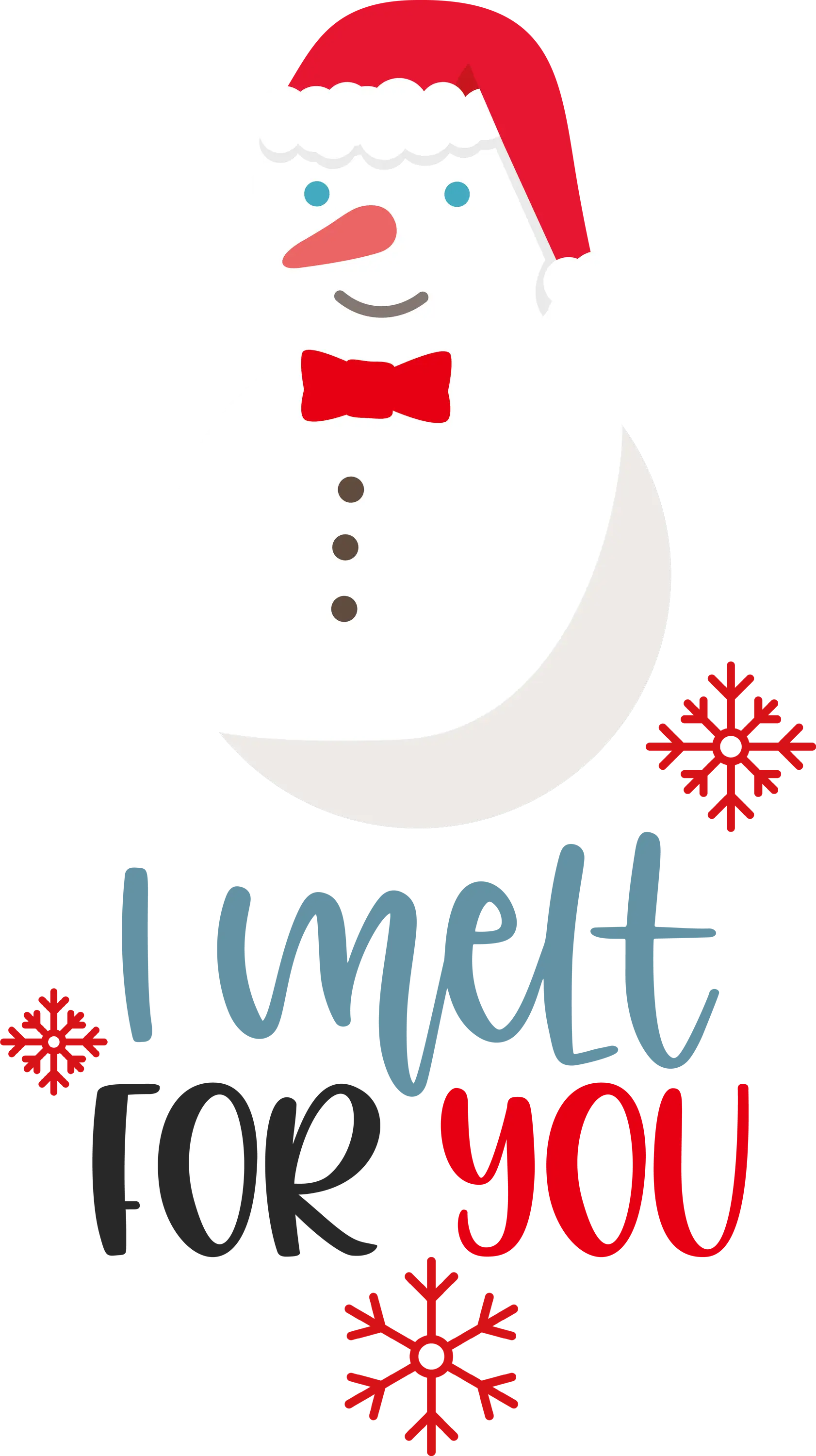 Snowman with &#039;I Melt for You&#039; Text