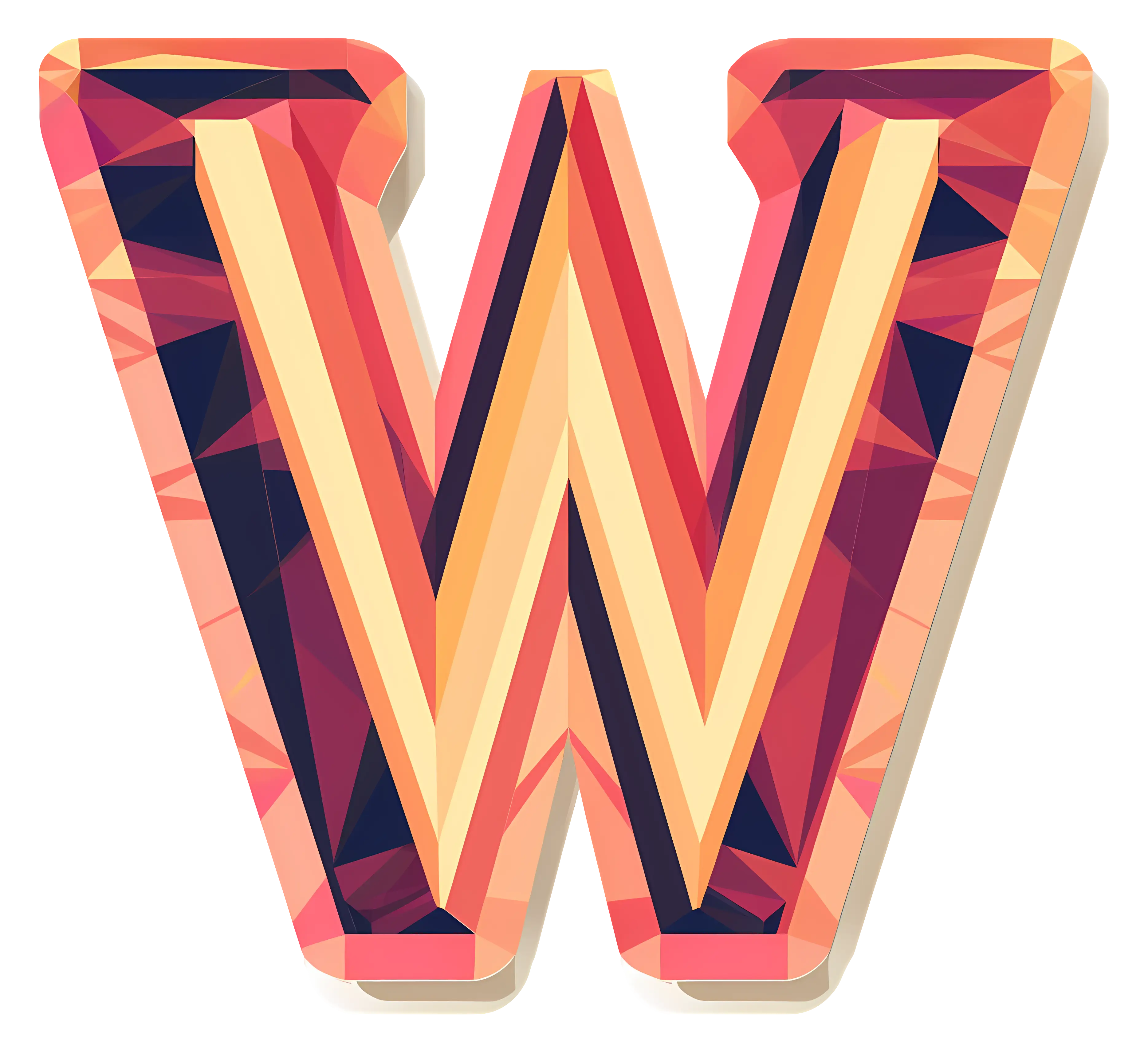 Geometric Letter W Design
