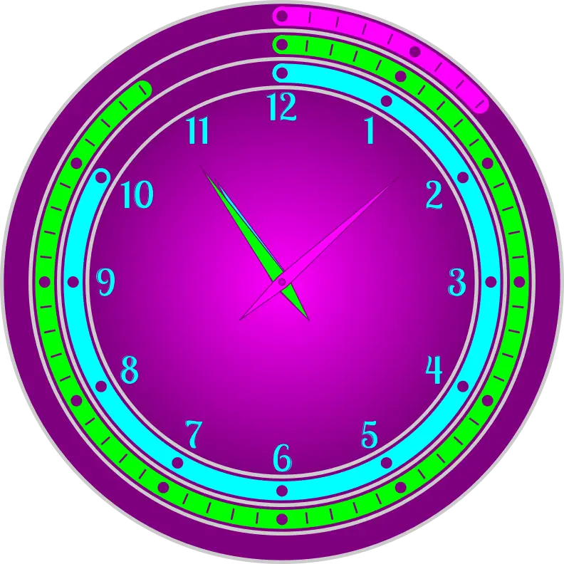 Vividly Designed Analog Clock in Bright Colors