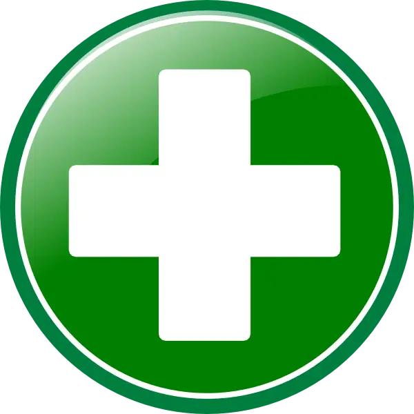 Green Medical Cross Symbol