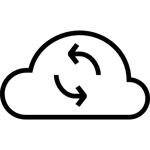 Cloud with Two Circular Arrows Icon