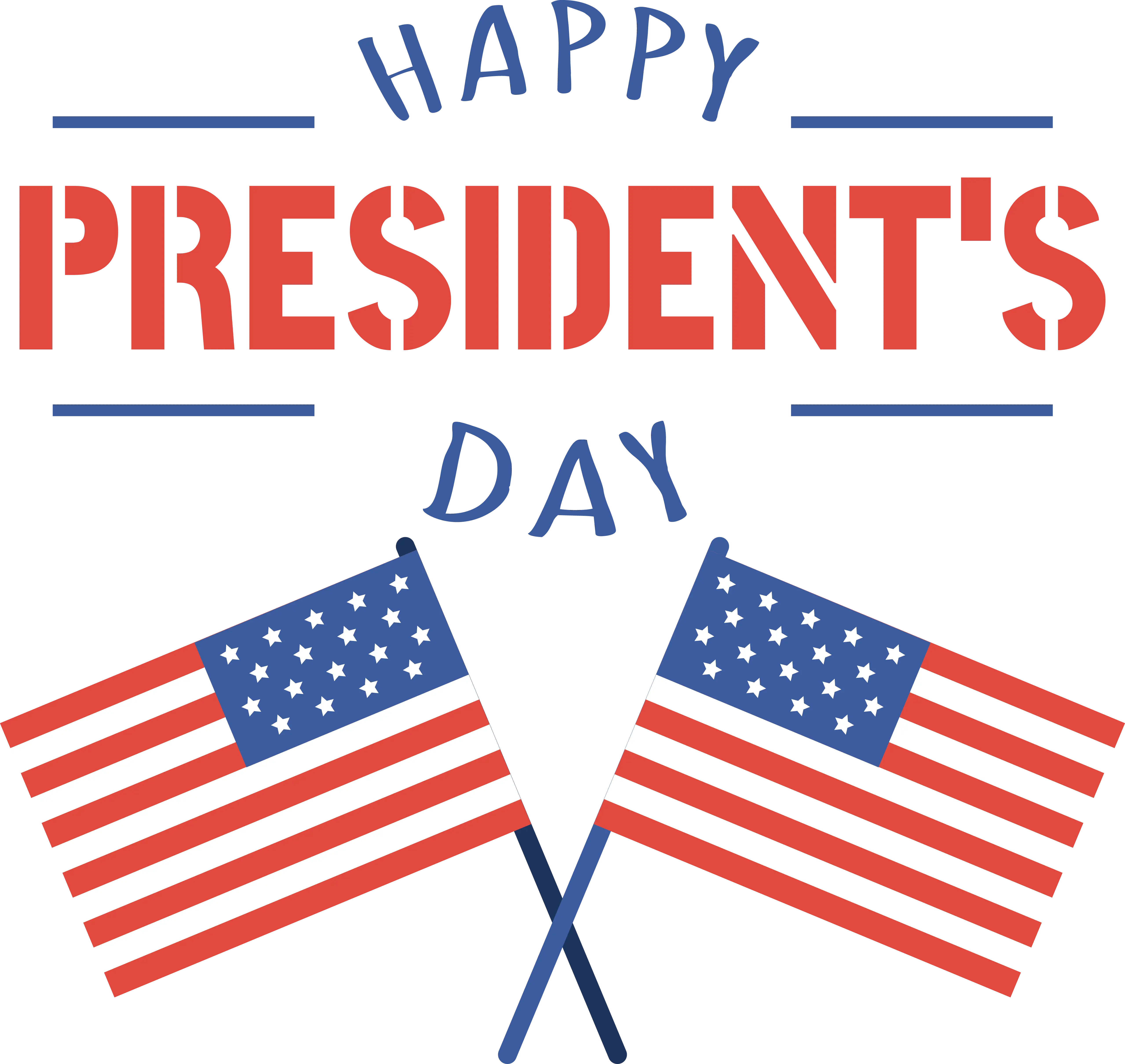 Crossed Flags Design for Presidents&#039; Day Celebration