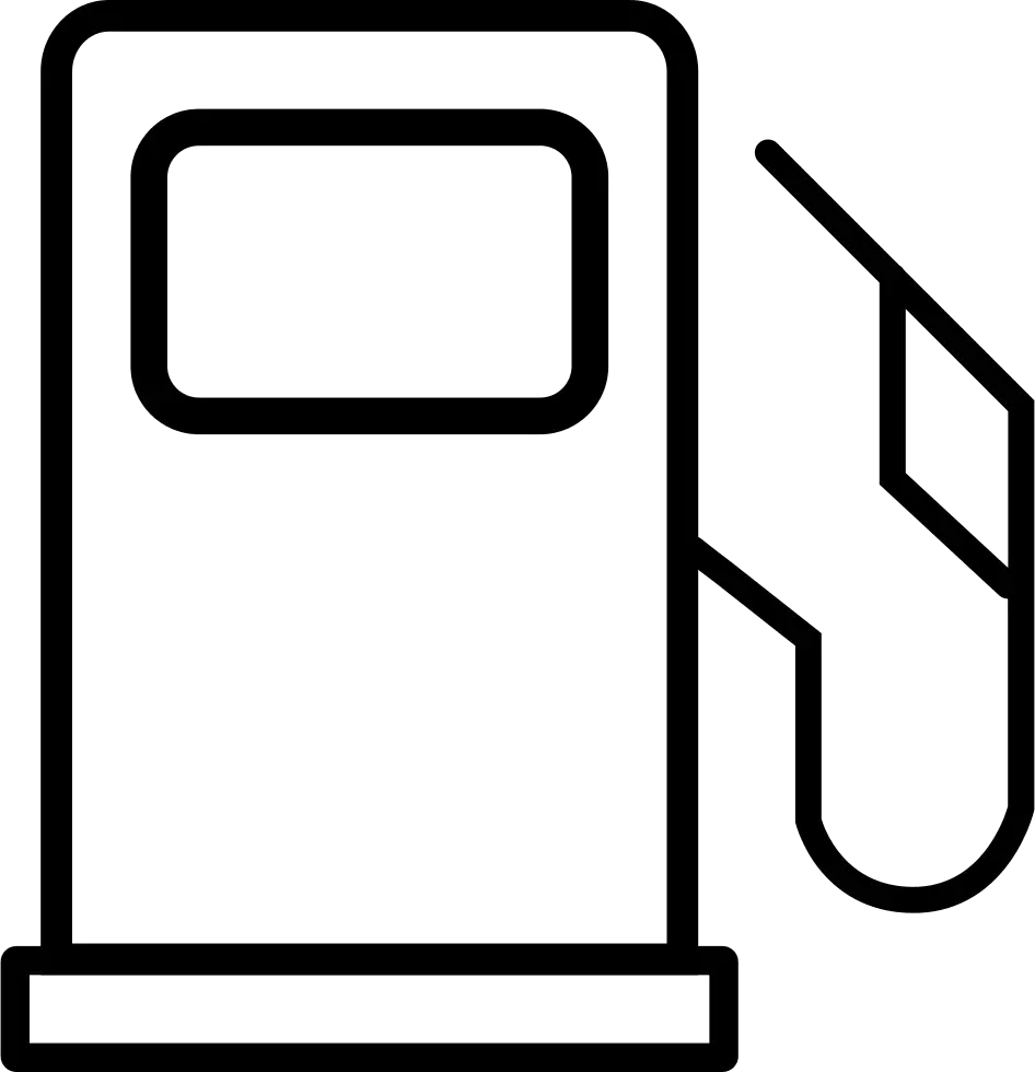 Fuel Pump Icon in Line Art Design