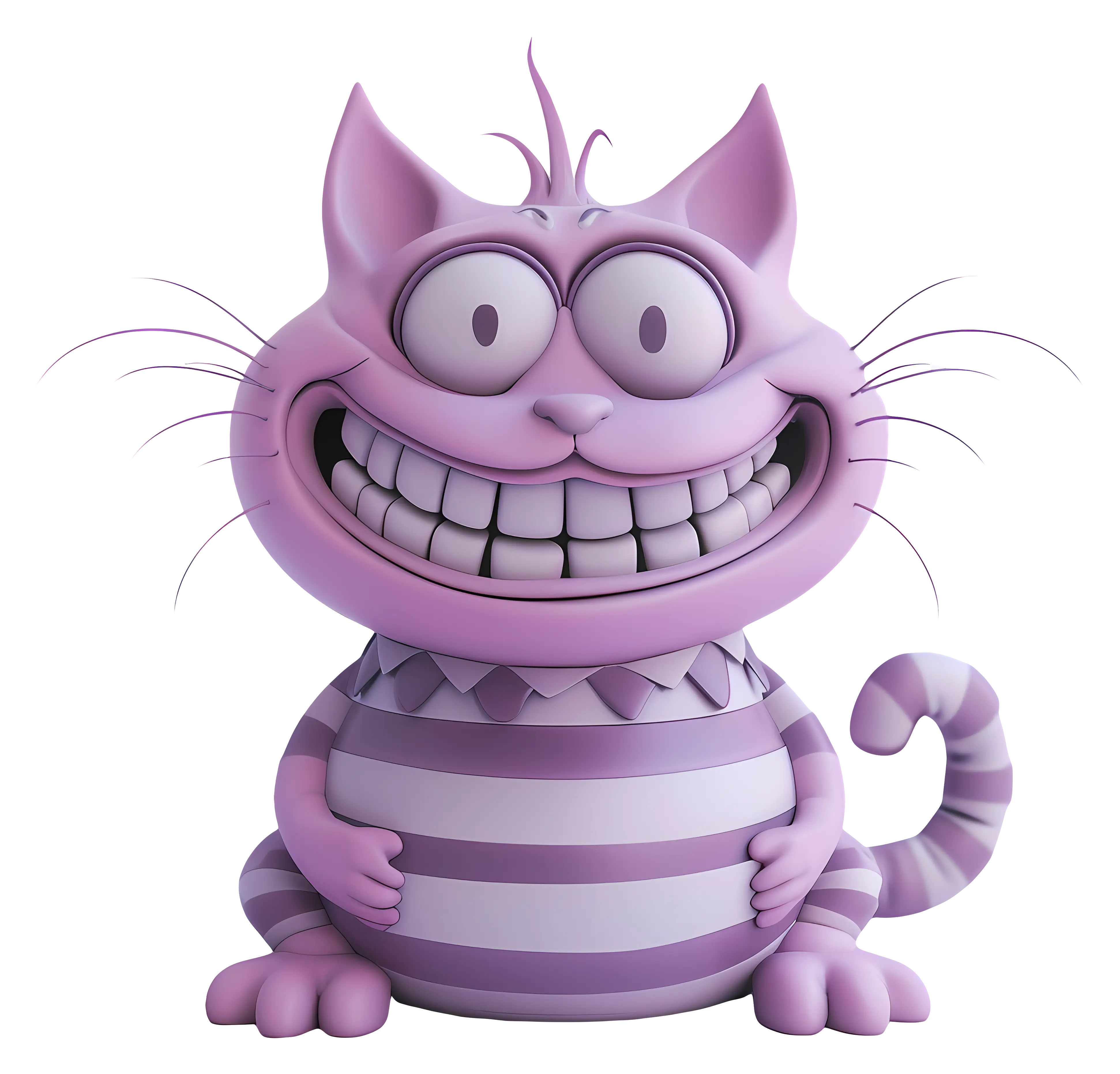 Grinning Purple Striped Cat