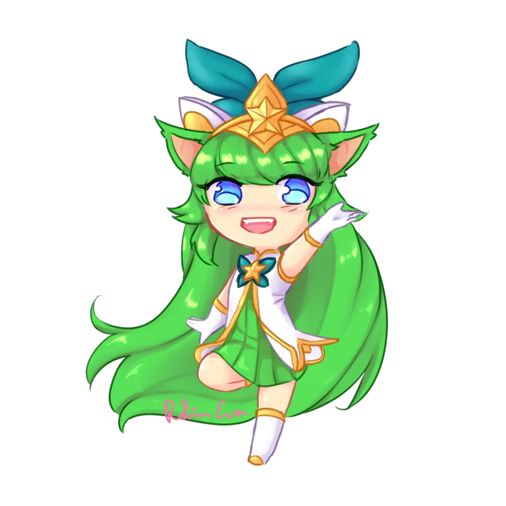 Green-Haired Character in Costume
