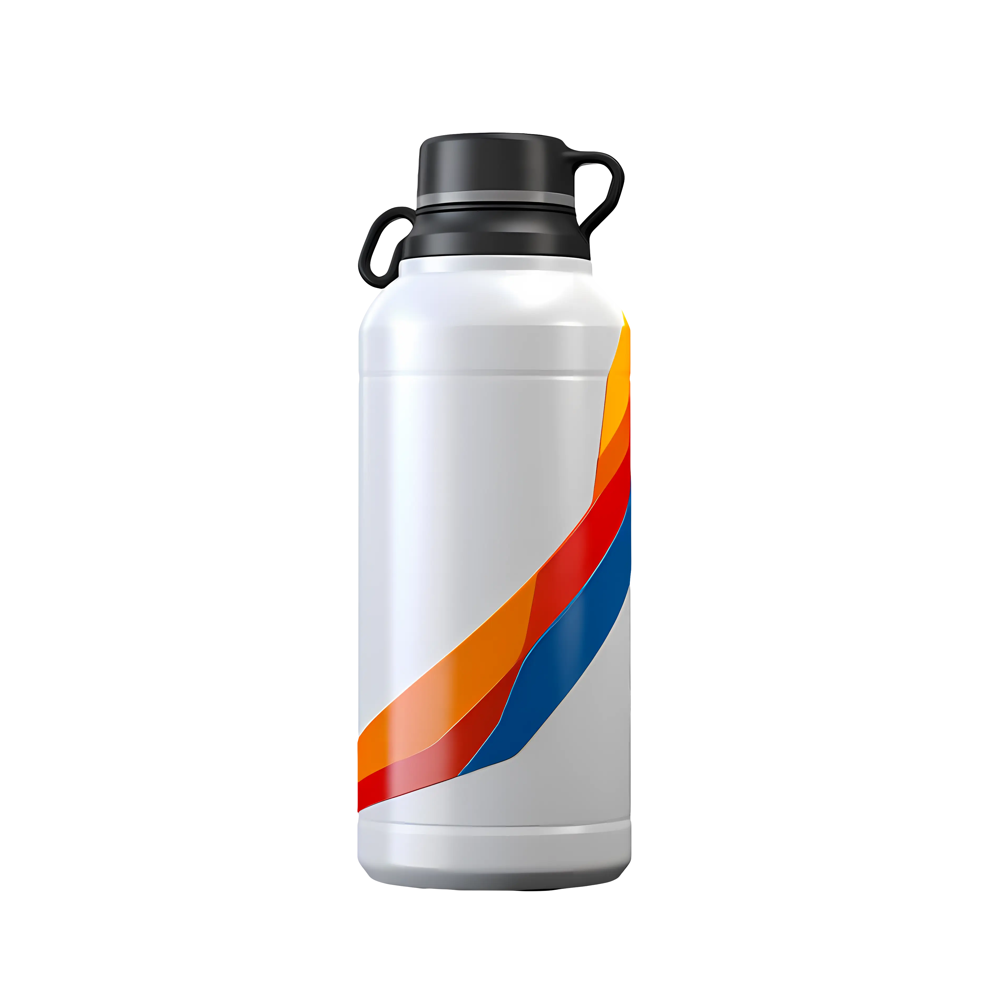 Reusable Water Bottle with Vibrant Stripes