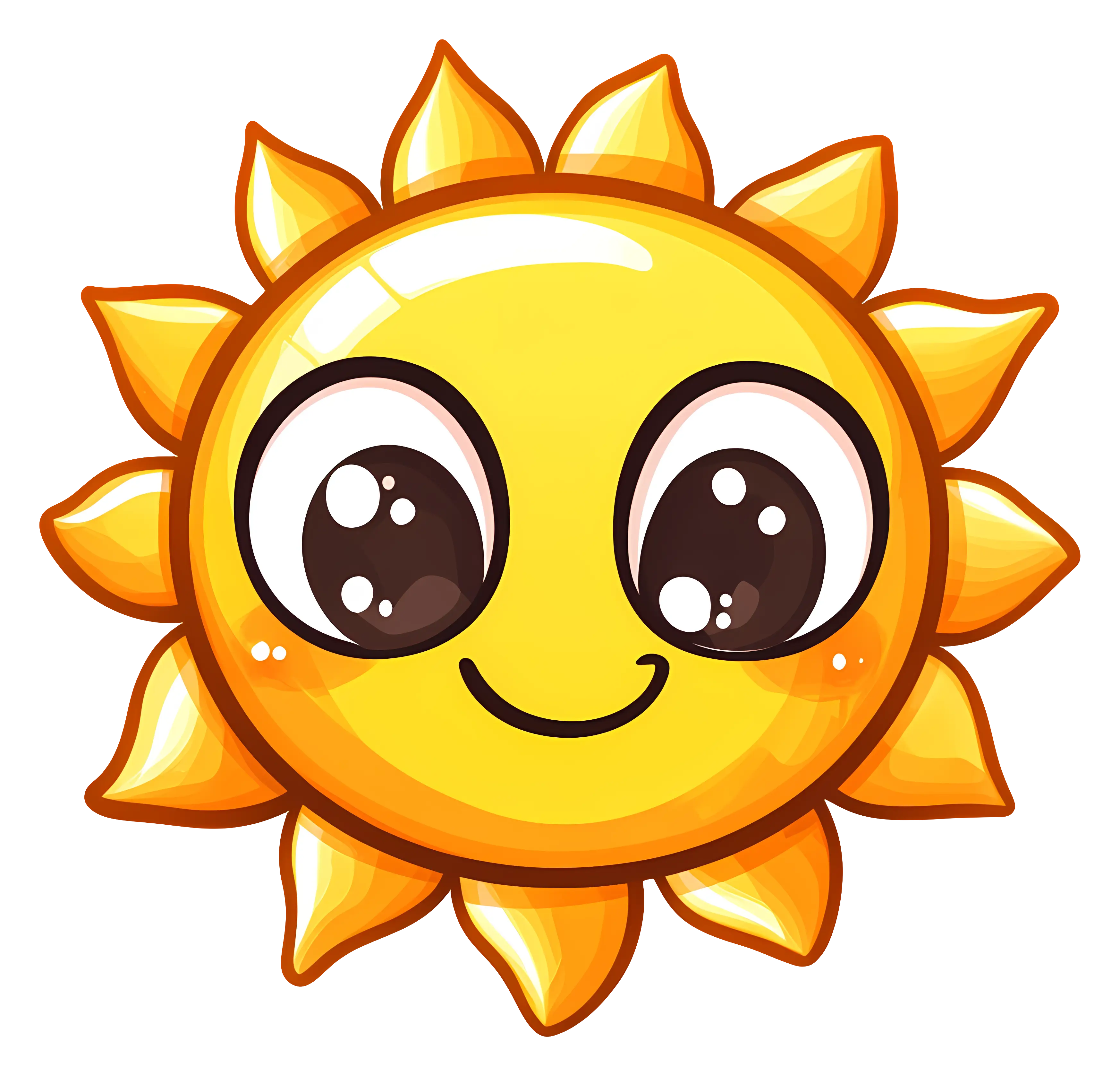 Smiling Cartoon Sun Illustration