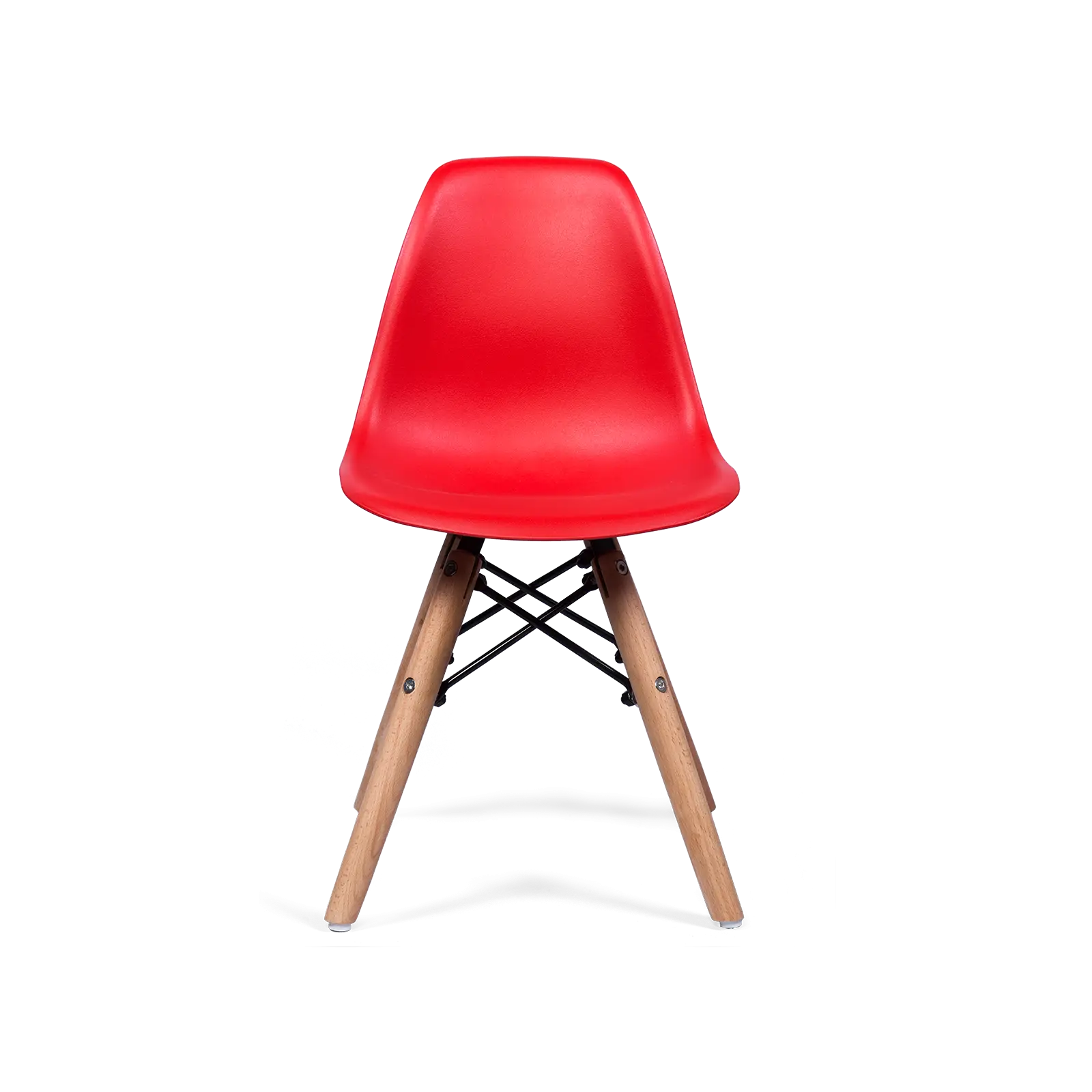 Modern Red Chair with Wooden Legs