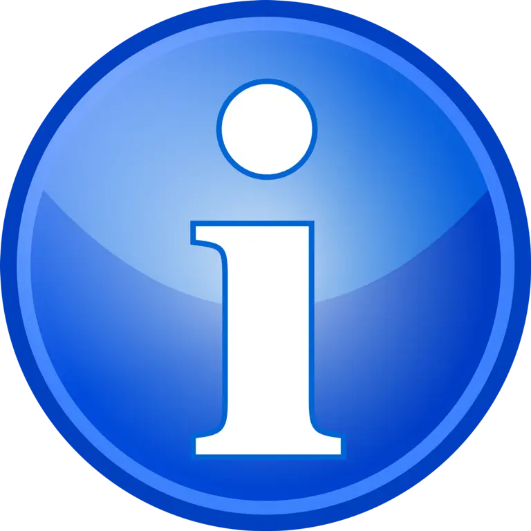 Blue Circular Information Icon for Guidance