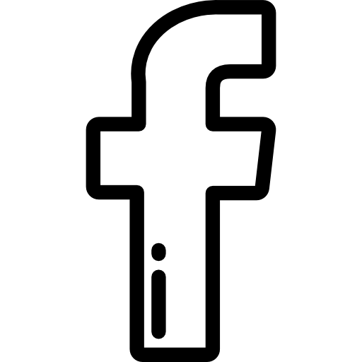 Facebook Black Outline Logo