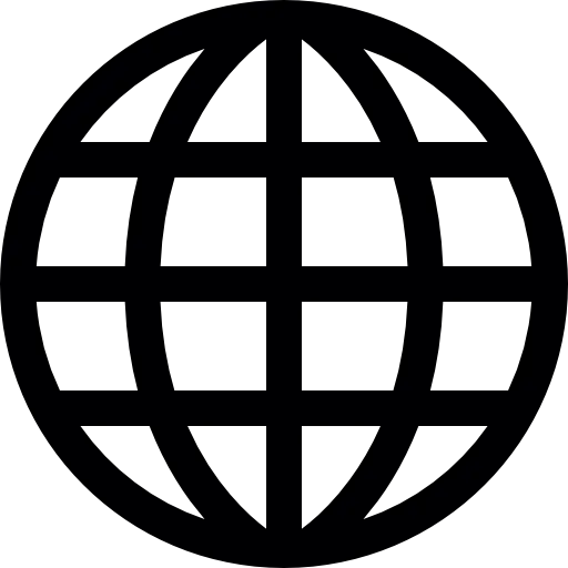 Simple Black Globe Icon Design