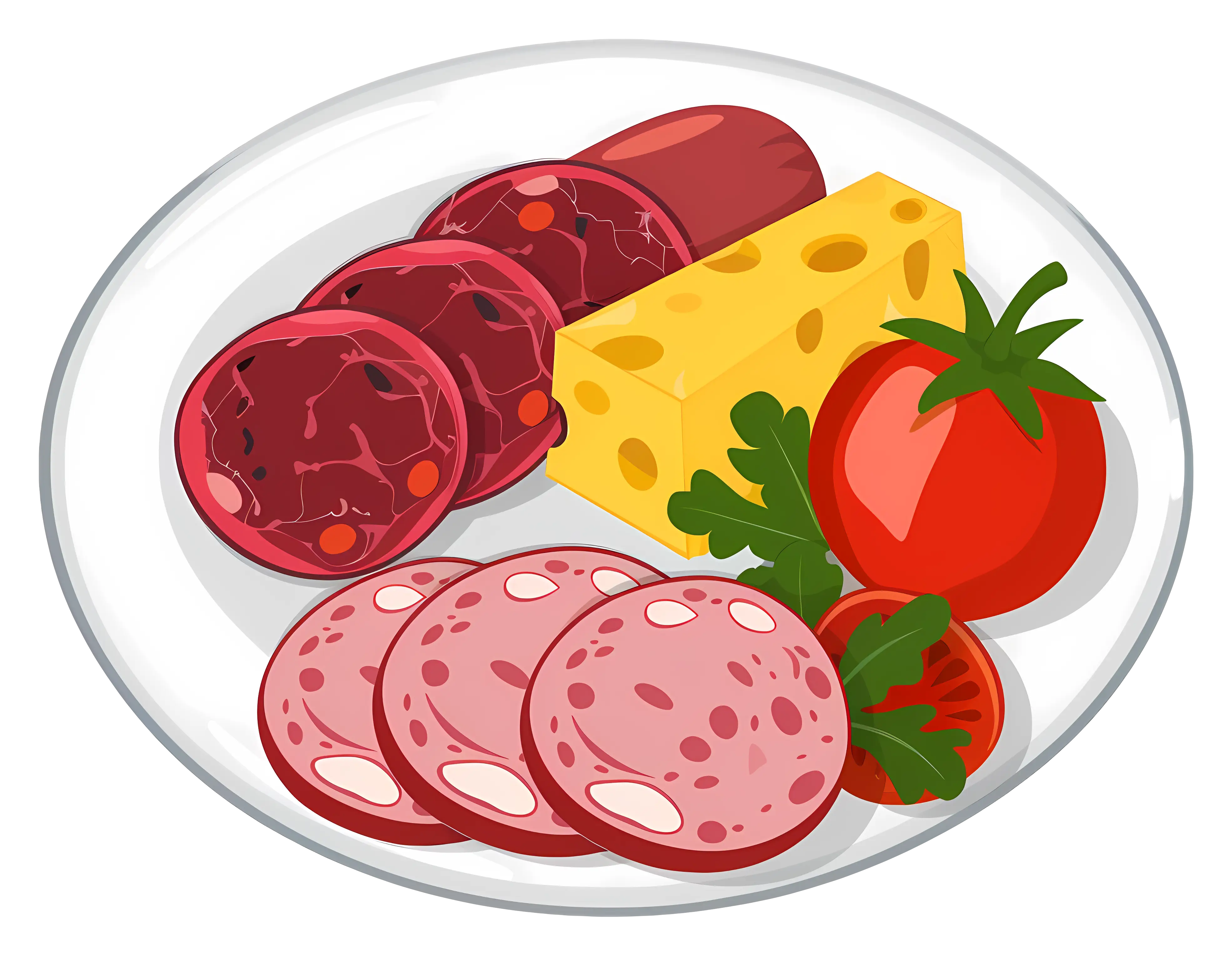 Delicious Food Platter with Cheese and Meat