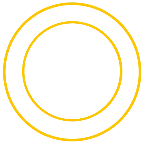 Yellow Double Circle Frame