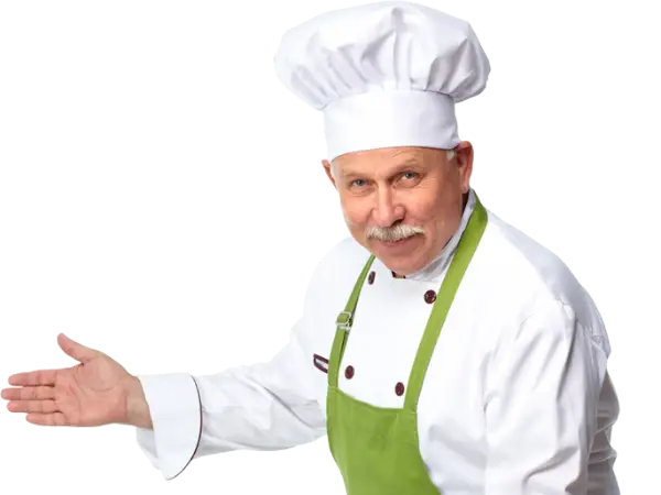 Chef in Green Apron