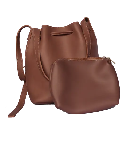 Set of Brown Leather Bags for Everyday Use