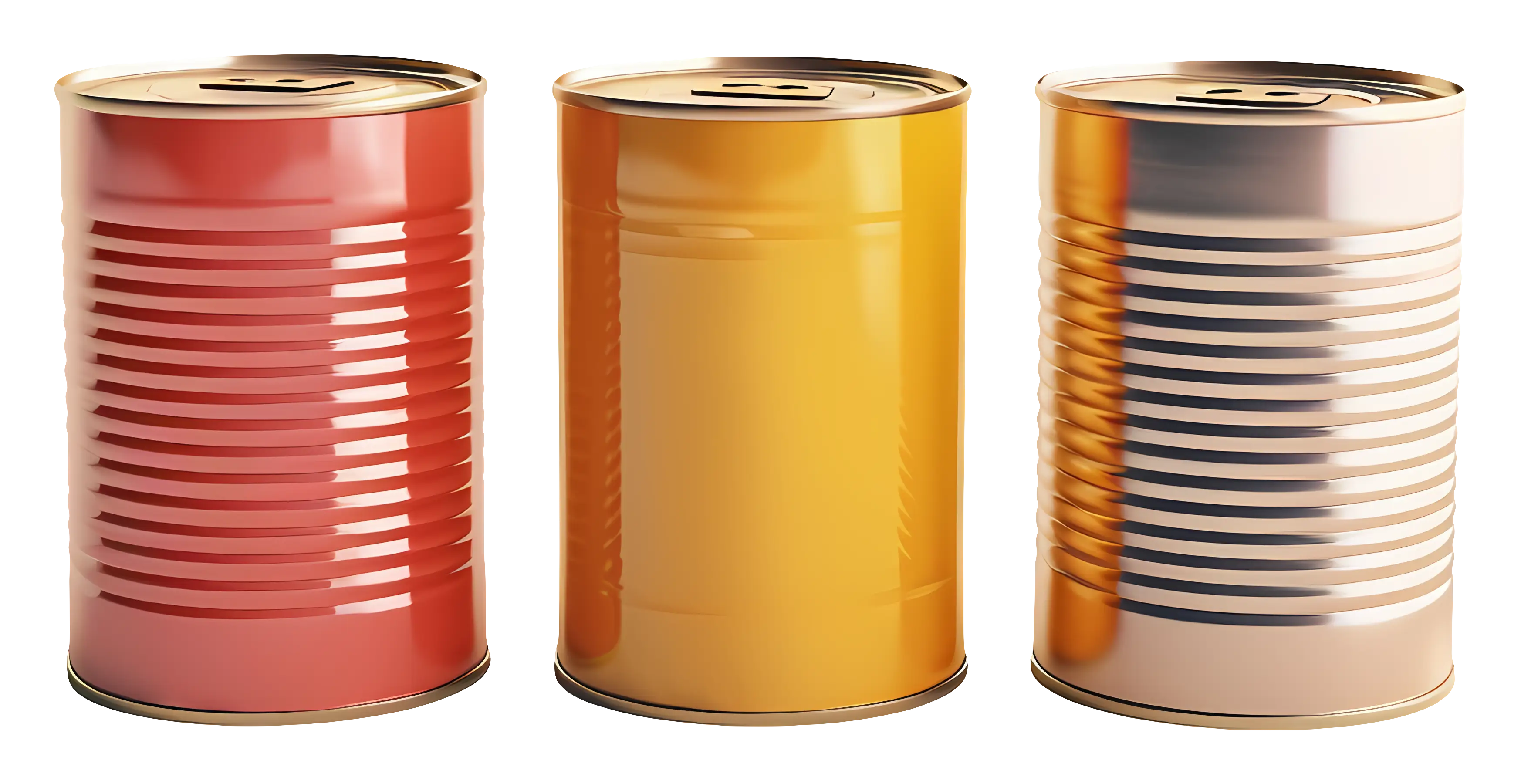 Three Metal Cans