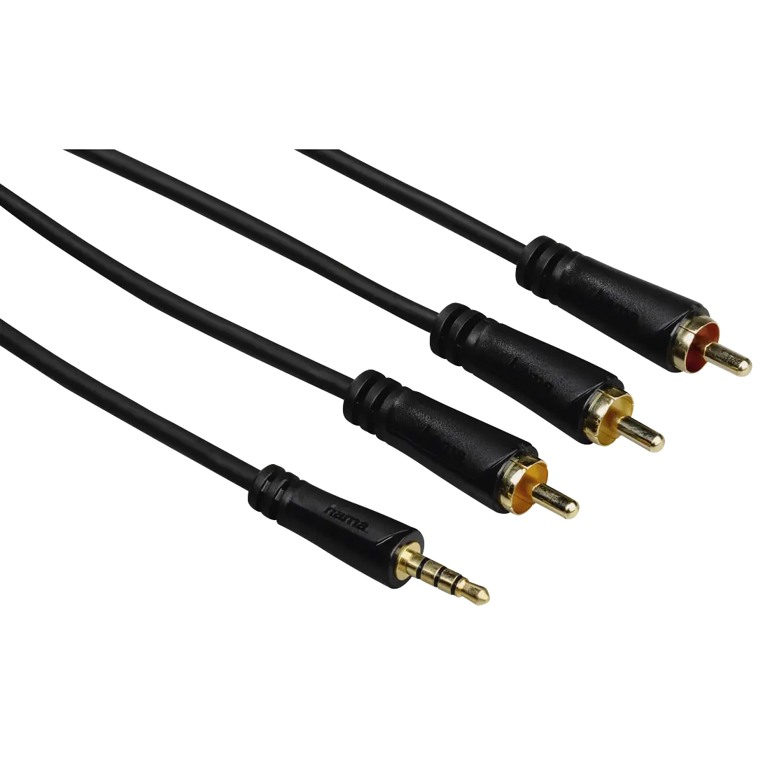 Black Audio and Video RCA Cables