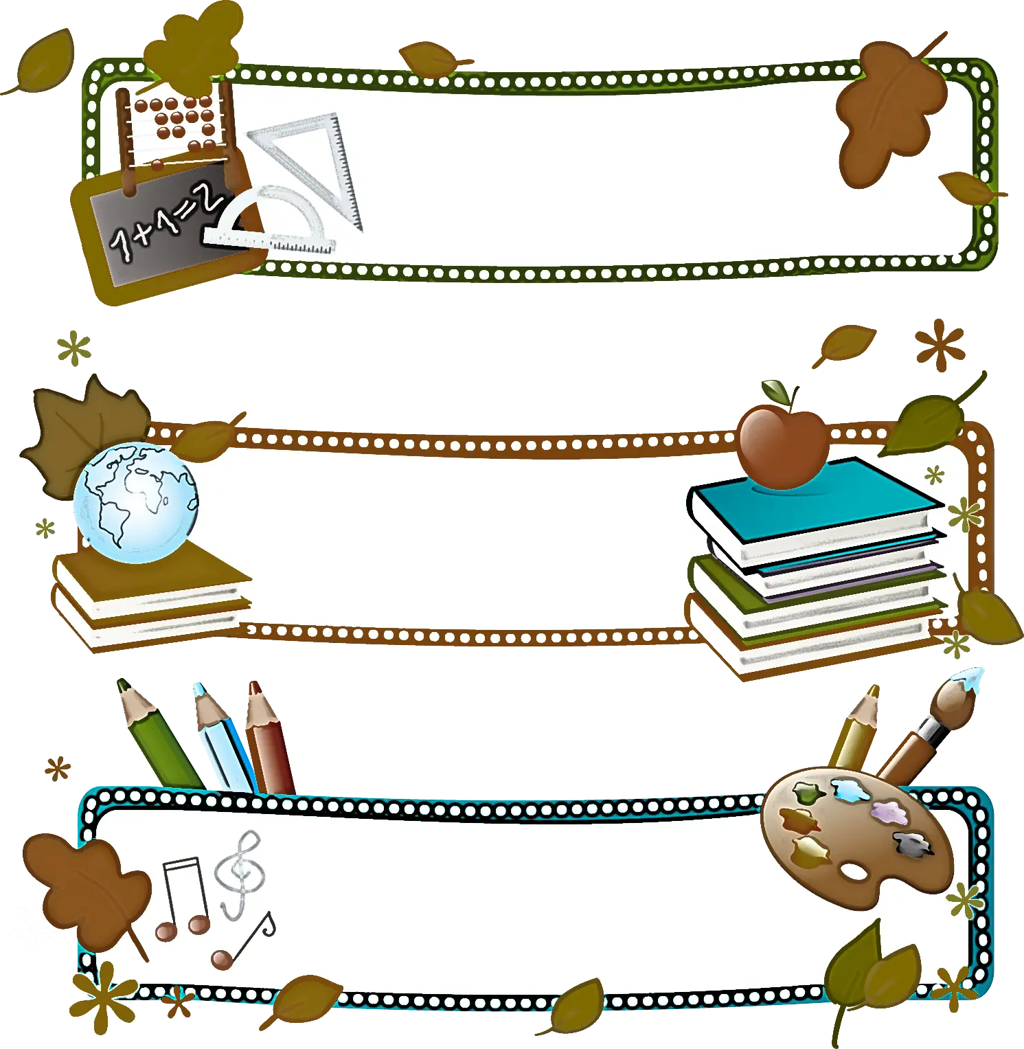 Creative School Banners with Educational Themes