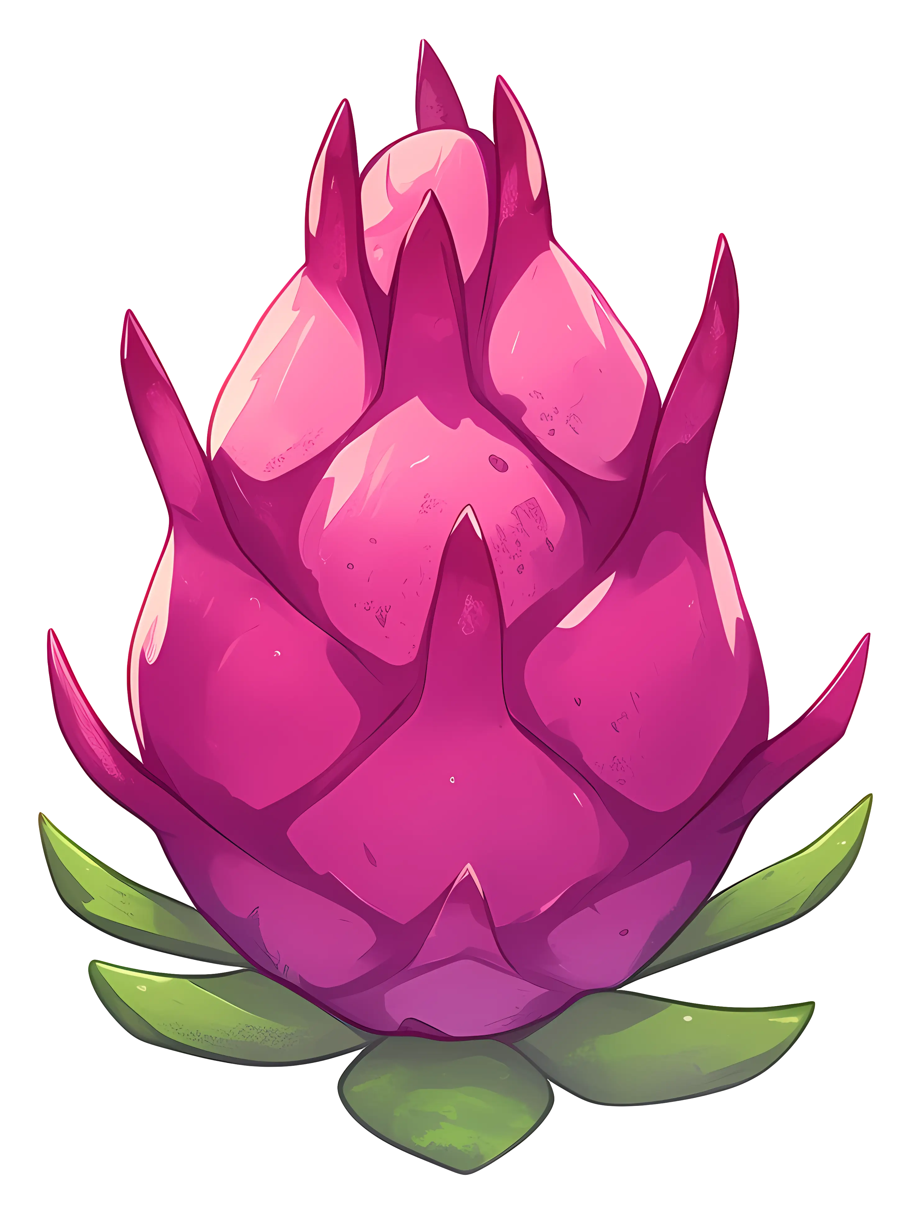 Dragon Fruit Cartoon Style Illustration