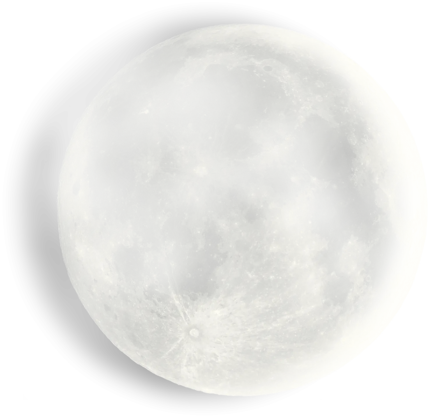Bright Full Moon in the Night Sky