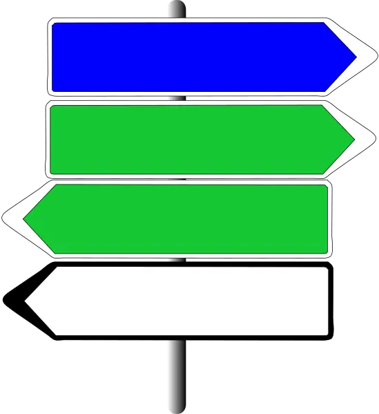 Colorful Directional Sign