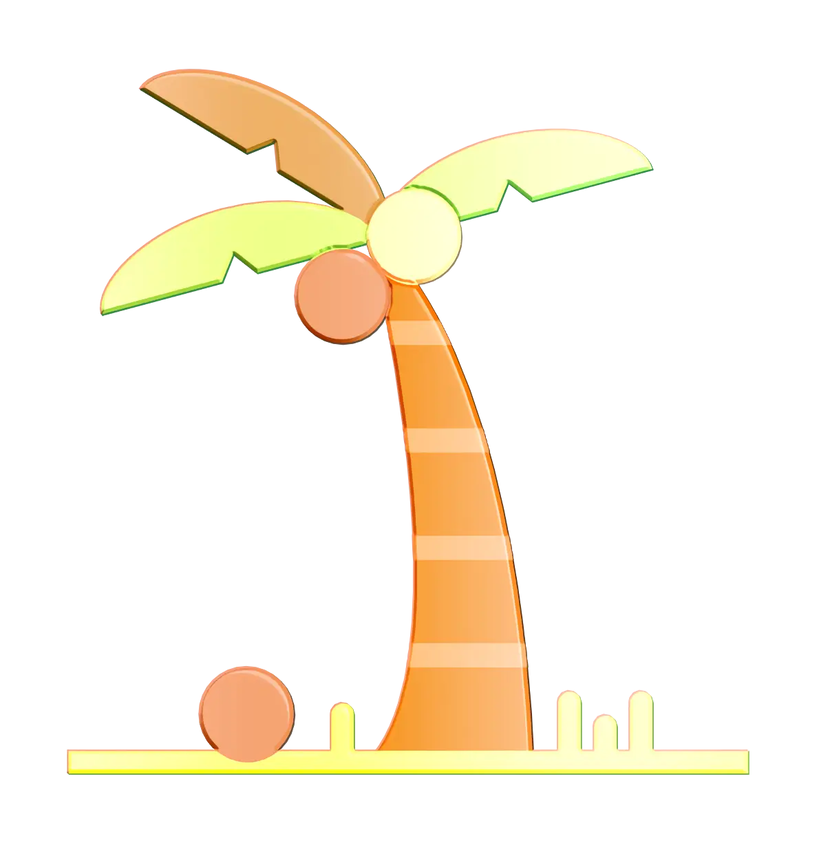 Simplistic Palm Tree Illustration for Tropical Escapes