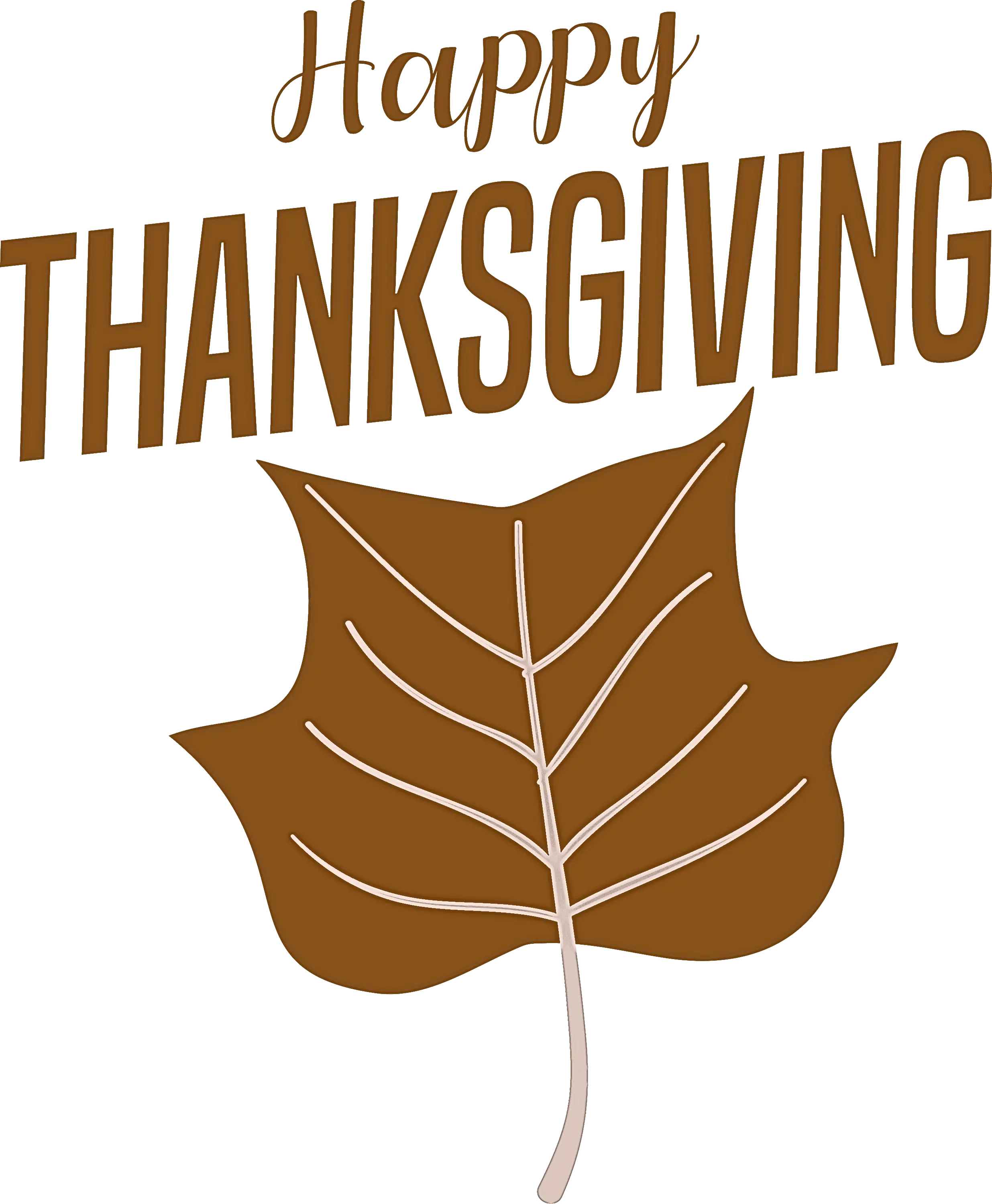 Thanksgiving Leaf Design with Festive Greeting