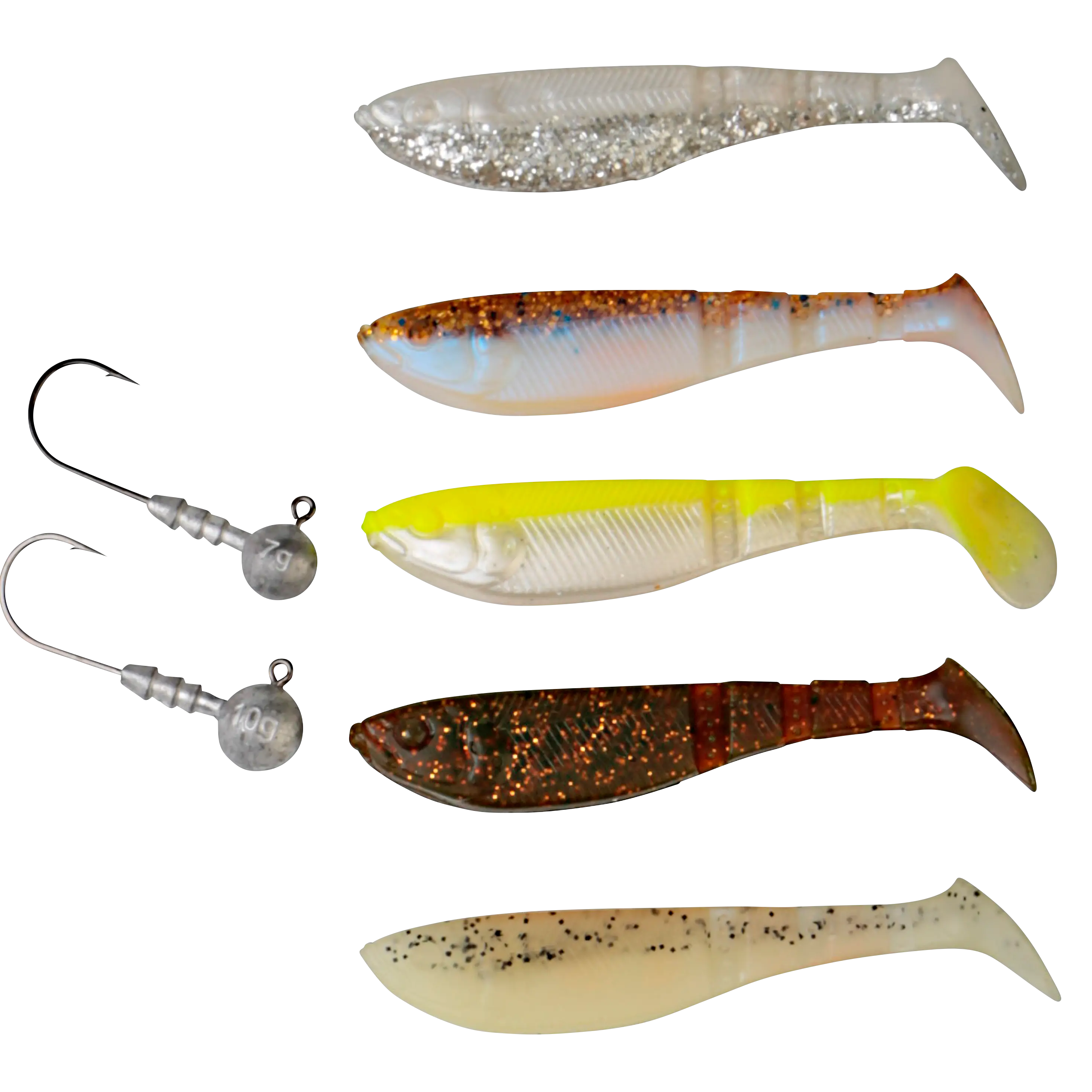 Colorful Fishing Lures and Hooks