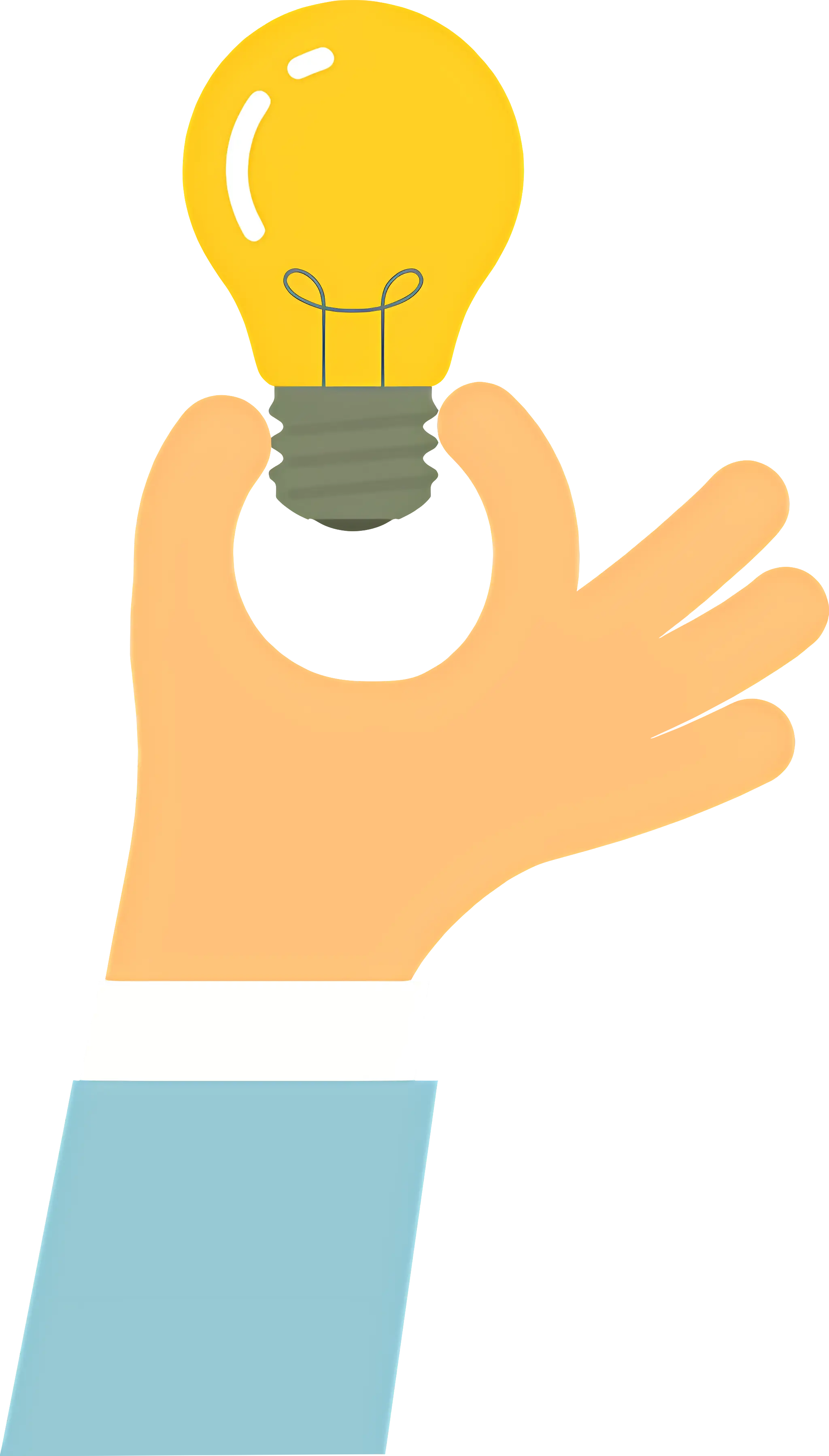 Hand Holding a Light Bulb