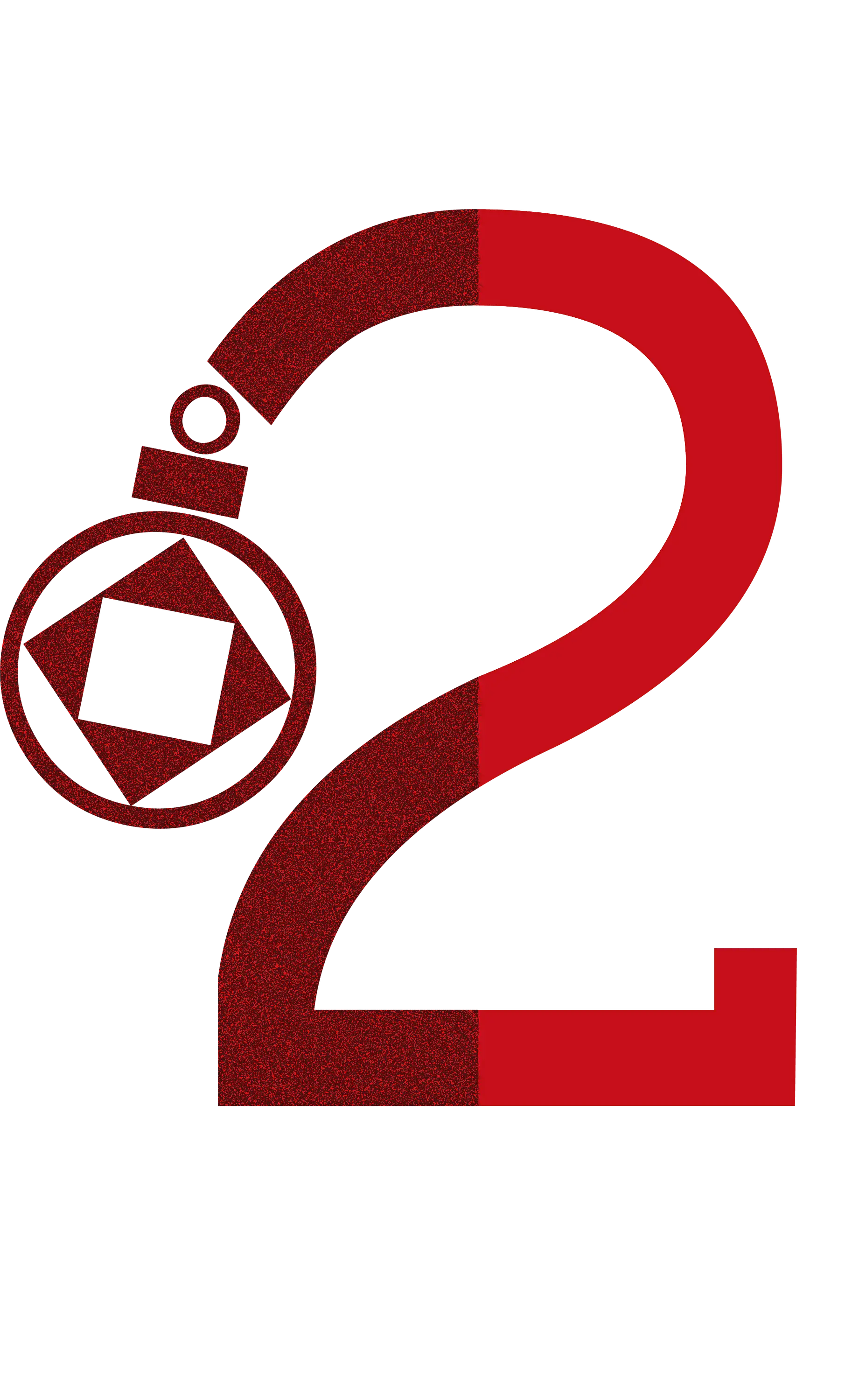 Red Number 2 with Ornament